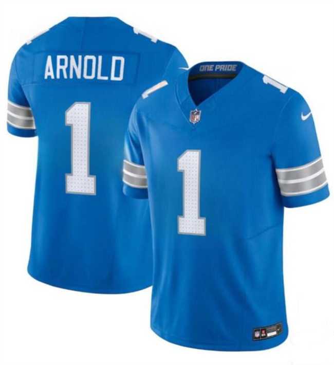 Men & Women & Youth Detroit Lions #1 Terrion Arnold New Blue 2024 Draft F.U.S.E. Vapor Limited Stitched Jersey->detroit lions->NFL Jersey